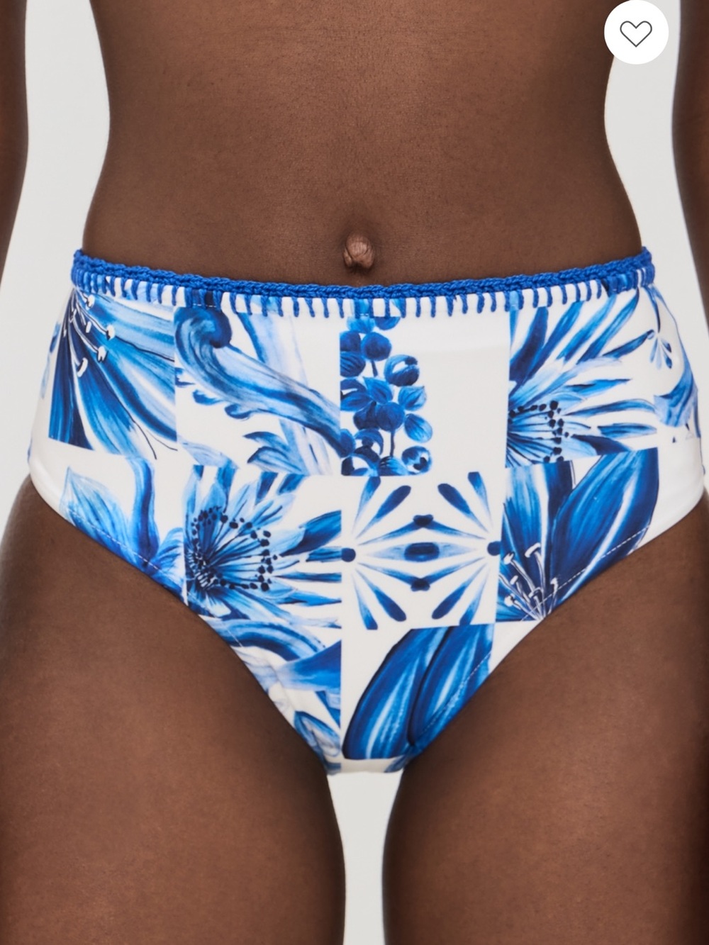 FARM Rio Garden Tiles High-Waist Bikini Bottom
